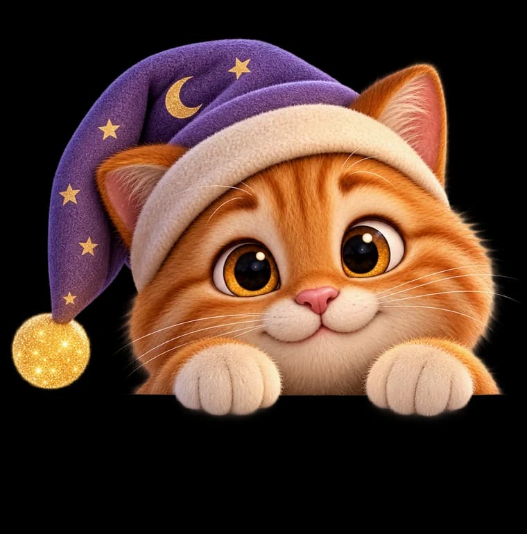 Баюнчик выглядывает